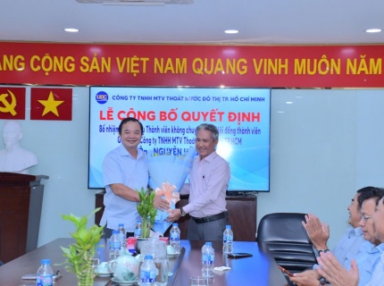 ÔNG NGUYỄN HỮU PHÁN ĐƯỢC TÁI BỔ NHIỆM CHỨC VỤ  GIÁM ĐỐC CÔNG TY TNHH MTV THOÁT NƯỚC ĐÔ THỊ TP.HCM